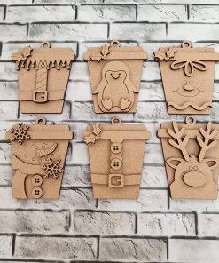 Latte 6 bauble set 9cm