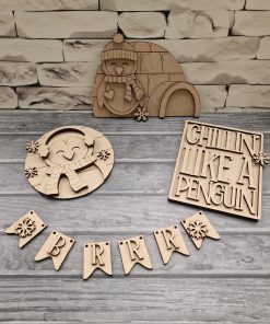 Tiered tray set - Chillin' Penguin - igloo