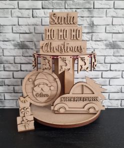 Tiered tray set - Santa with car
