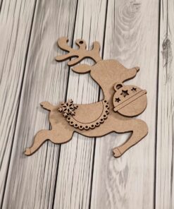 Dancing reindeer with neck bell