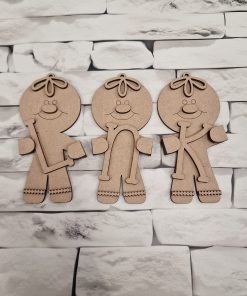 Gingerbread alphabet layered baubles