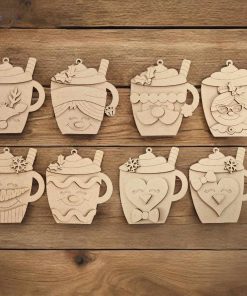 Hot cocoa gift card holder MDF characters