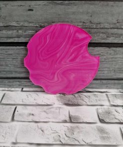 Nail plaque 10cm - coloured acrylic - Hot pink swirl