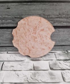 Nail plaque 10cm - coloured acrylic - Rose gold swirl