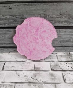 Nail plaque 10cm - coloured acrylic - Rose pink swirl