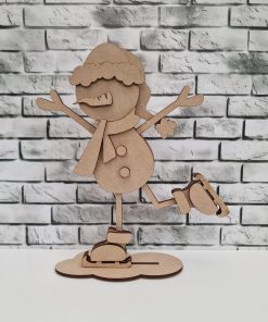 Skating snowman