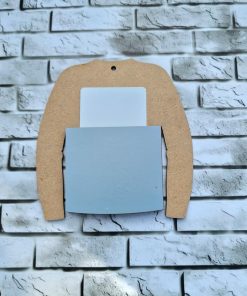 Alternative view of jumper gift card holder, open backed with VINYL - snowman