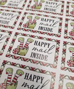 A4 Stickers - Happy elf mail