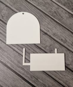 Square arch gift card holder – open back – blank