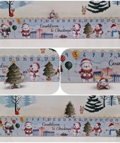 Vinyl for the christmas countdown block - White bear