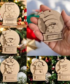 Mini snowglobe MDF with characters