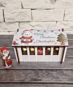 Stable (5 reindeer) printed VINYL - white bear