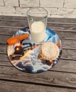 Alternative view of Printed Santa treat board - round - Train