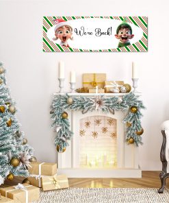 Banner - Oval girl and boy elf banner