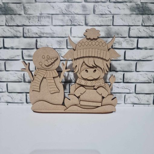 Highand with snowman on a base