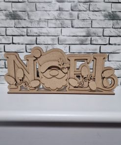 Noel Santa layered plaque on base