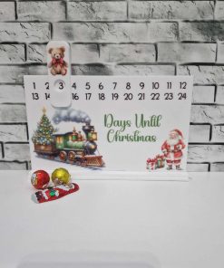 Sublimation sheet for slide a long countdown - Train