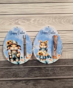 Sublimation sheet for egg note holder - blue denim