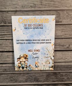 Alternative view of A5 Easter certificate foam board - blue denim