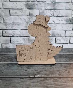 Alternative view of Valentines Dinos with signs on base