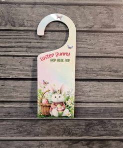 Slim door hanger with UV printed - Easter - pastel