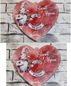 Heart with cogs with VINYL - valentine gnomes