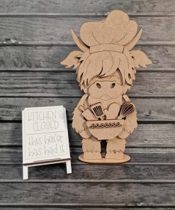 Standing Highland Cow - Chef