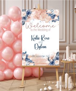 Alternative view of Welcome Sign Blush Blue Splash