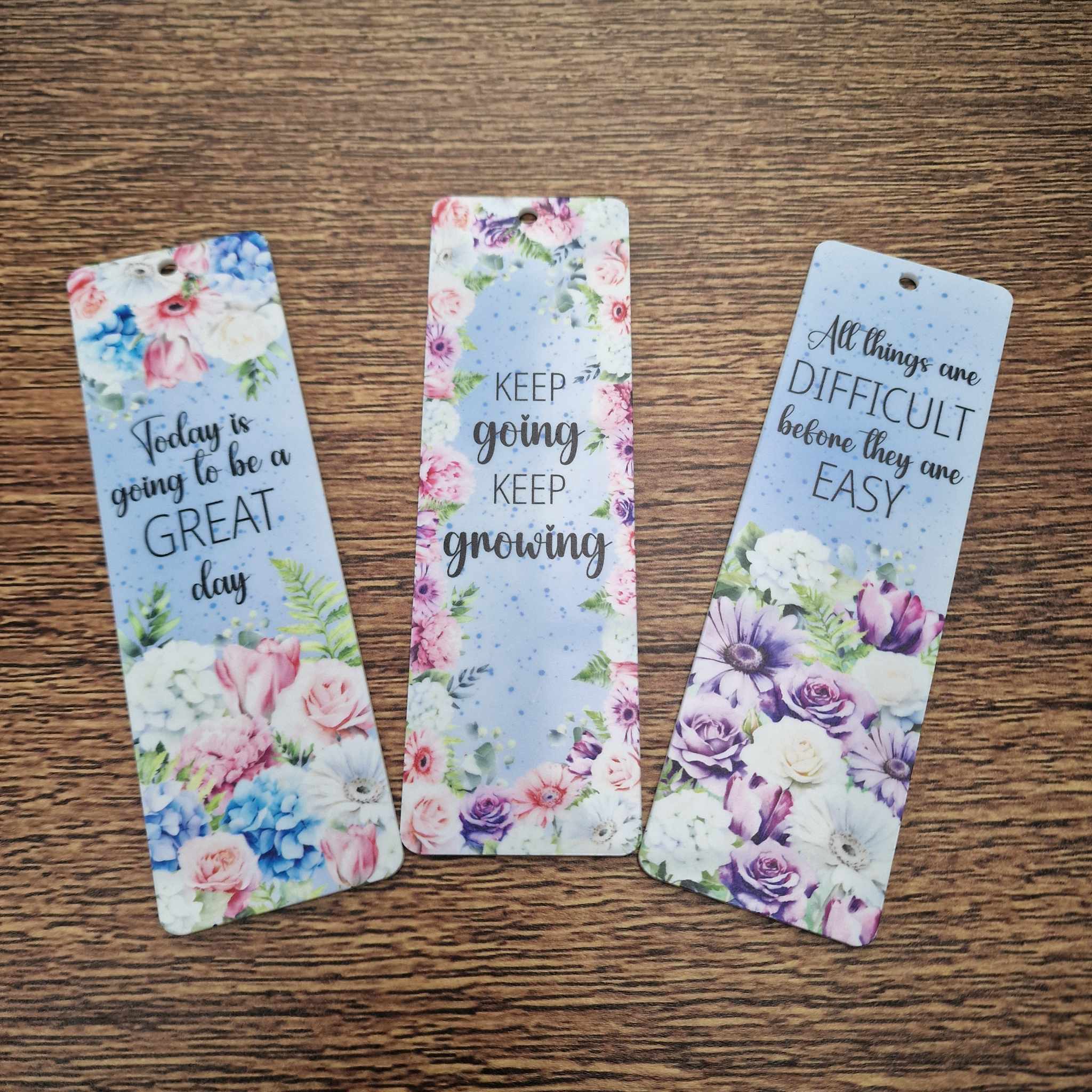 Motivational bookmarks - Floral
