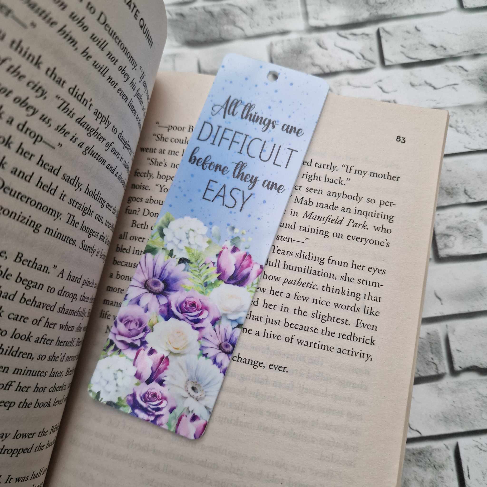 Motivational bookmarks - Floral - Image 3