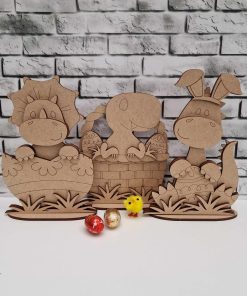 set of 3 Dino for easter on bases
