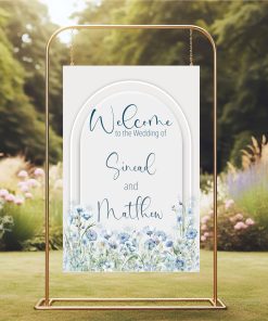 Alternative view of Welcome Sign Ditsy Blue Arch