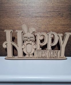 Hoppy Vibes plaque on base