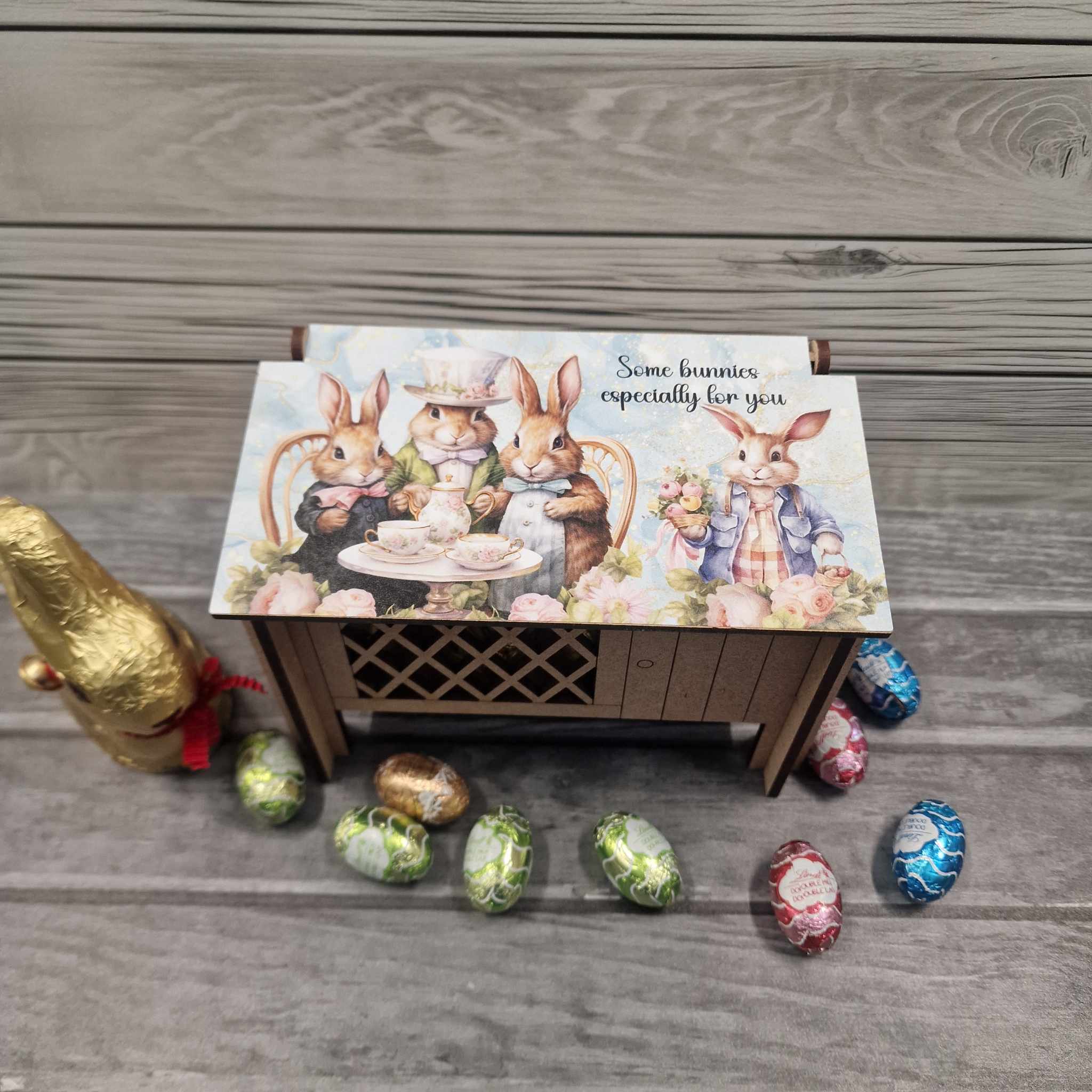 Hutch printed VINYL - Bunny Tea Party (Copy)