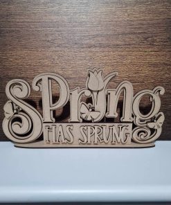 Spring has sprung plaque on base