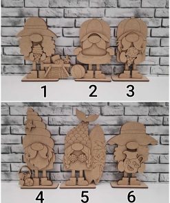 set of 6 Beach Gnomes