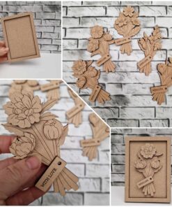 bunch of flowers with tag