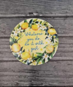 Alternative view of Coaster - Whatever you do lemon coaster