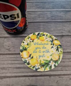 lemon coaster living your zest life