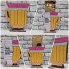 vinyl and white mdf sachet holding mug