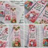 strawberry themed postivity bookmarks