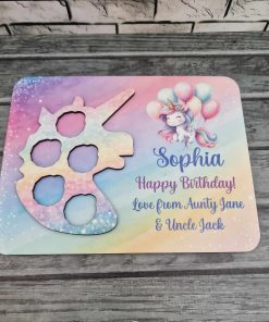 Alternative view of Sublimation sheet AND blank for coincard - unicorn head