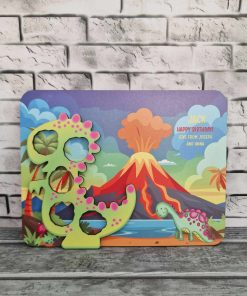 Sublimation sheet AND blank for coincard - dinosaur