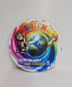 23cm printed Autism round