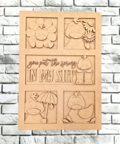 Large multi frame with spring ducks