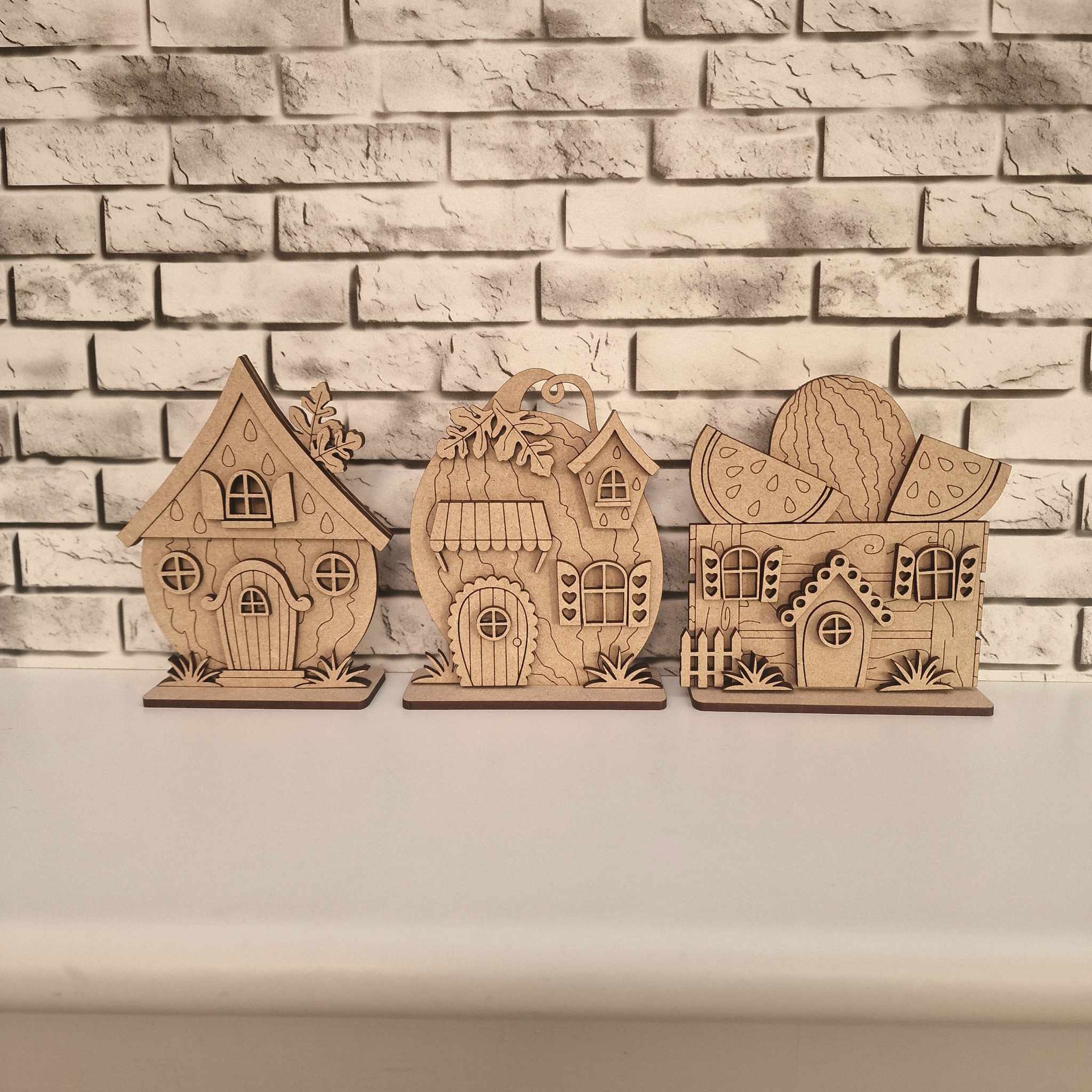 Mini houses watermellons
