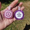 Glitter insta tag with NFC chip