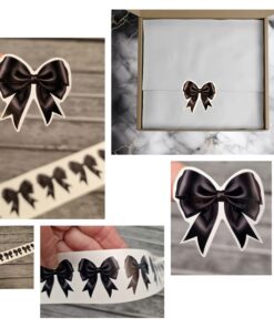 black bow vinyl sticker