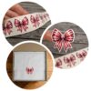 Red stripe bow vinyl packaging stickers