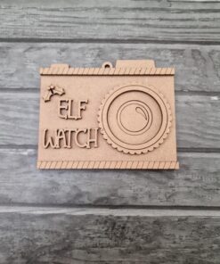 Alternative view of Camera with Elf text bauble 2025